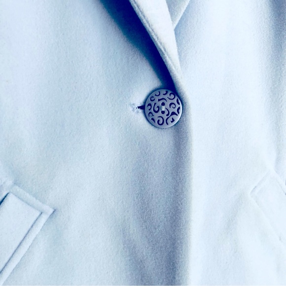 Chico’s Powder Blue Coat Size M - Picture 3 of 11
